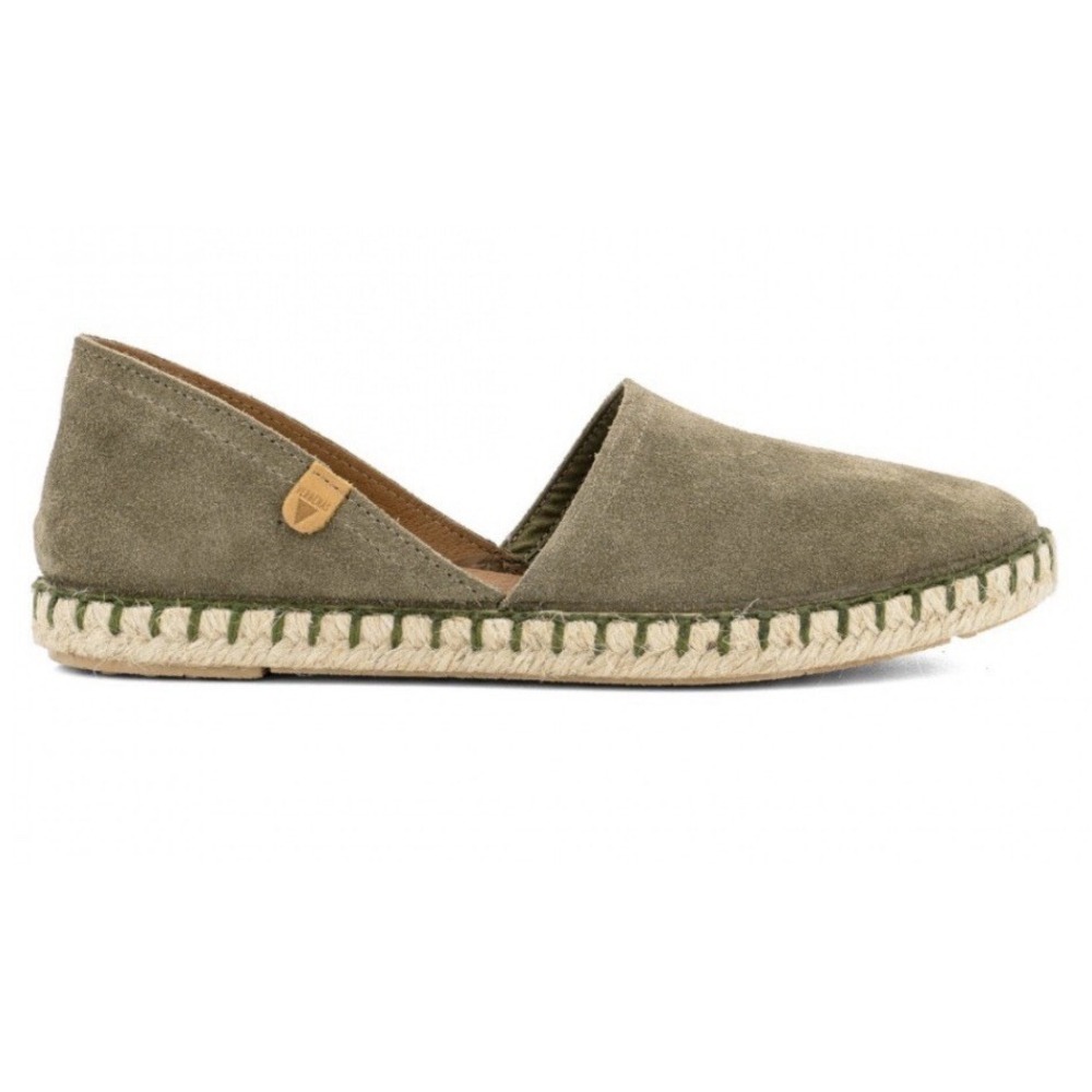 Verbenas Carmen Espadrille Shoes 41 / 10 Khaki Suede Flats NIB